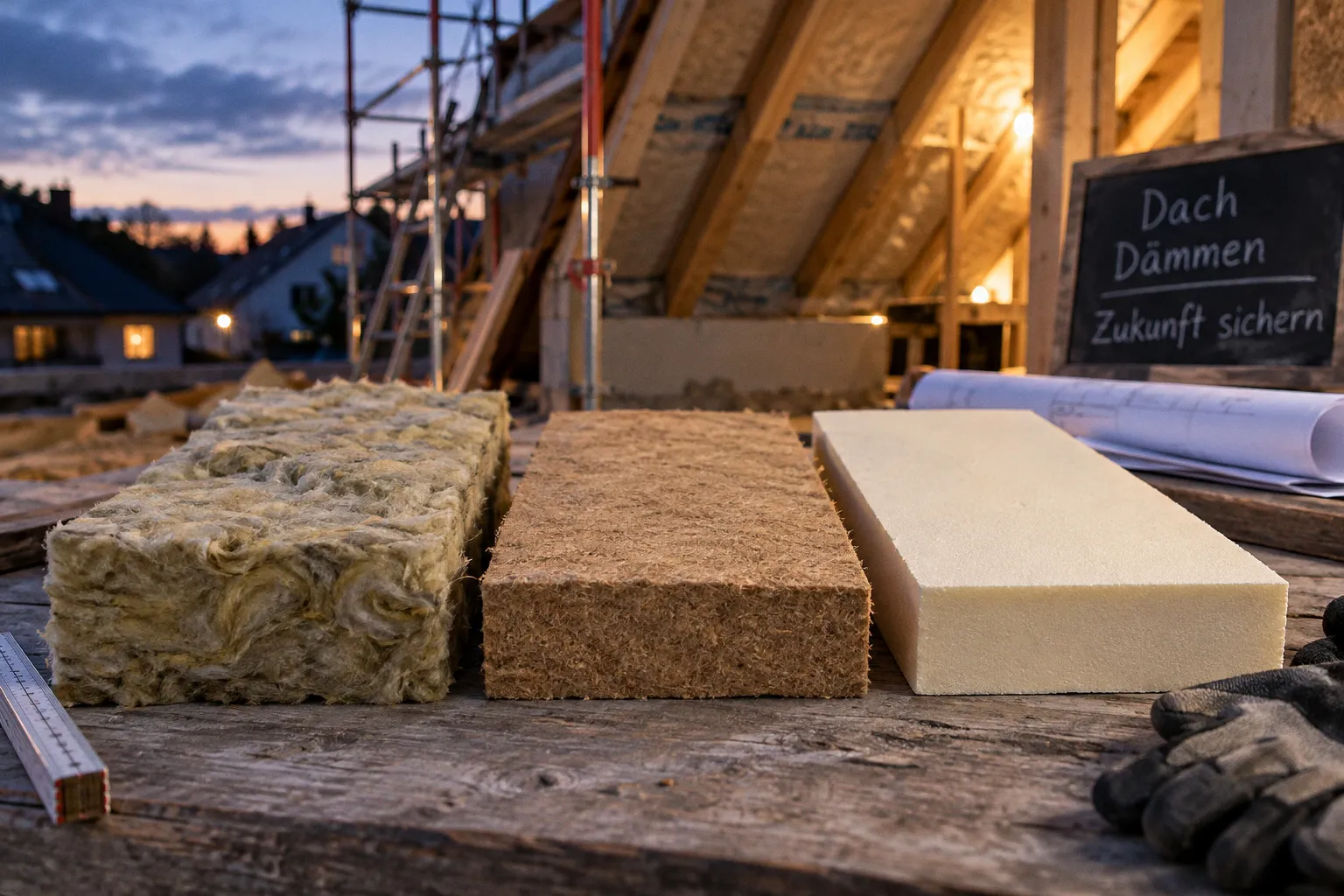 Dämmstoffe für das Dach: Drei Materialien im direkten Vergleich