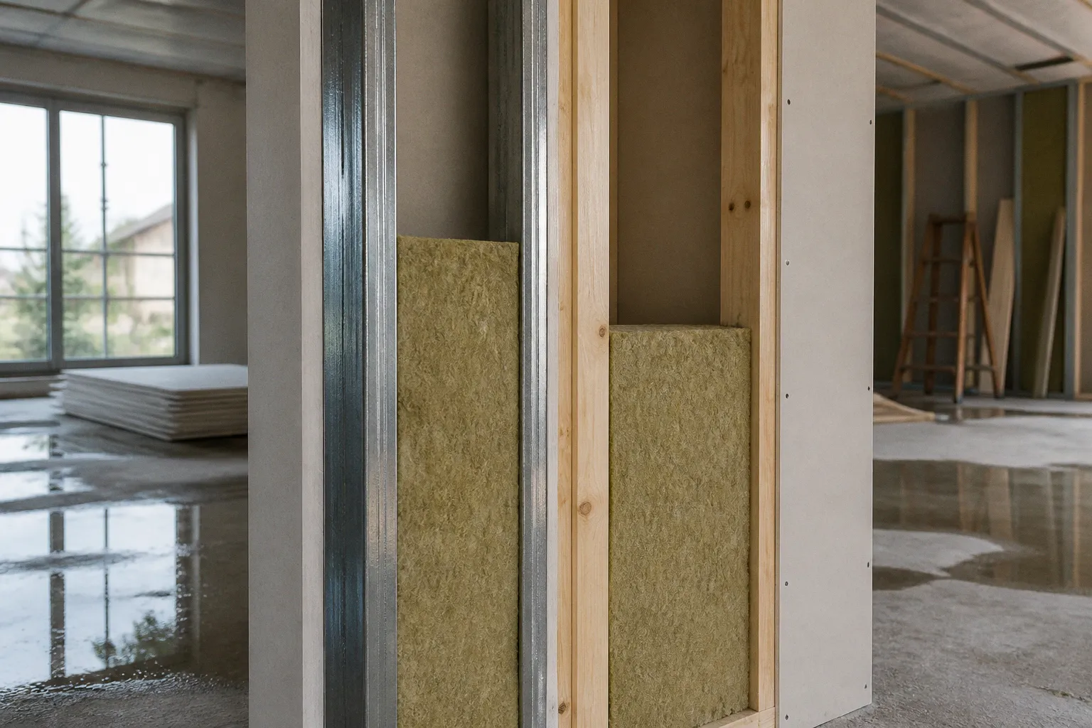 Schallschutz im Trockenbau: Metall- vs. Holzständer im Test